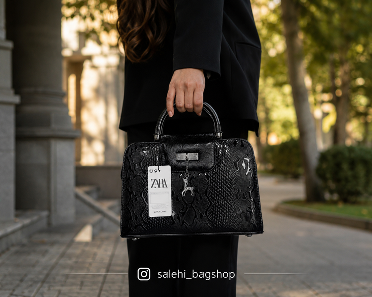 کیف دستی و دوشی زنانه | ورنی طرحدار 12